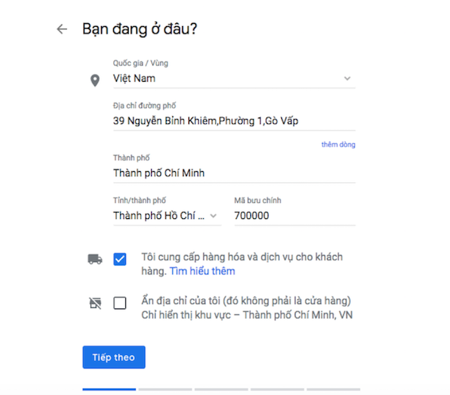Đưa doanh nghiệp lên Google map, nhập thông tin doanh nghiệp