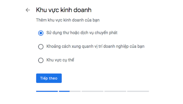Chọn khu vực kinh doanh khi đưa doanh nghiệp lên Google map