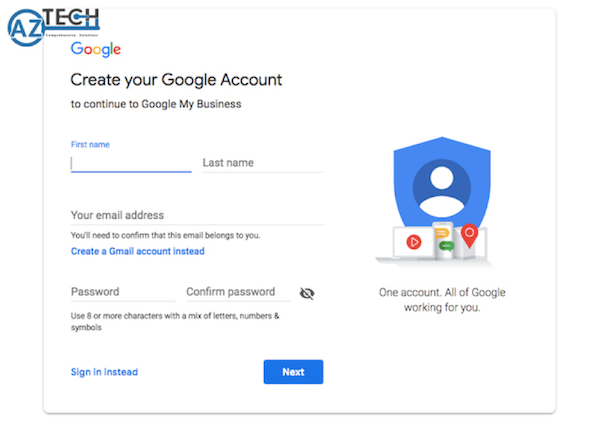 Đăng kí, đưa doanh nghiệp lên Google map, đăng kí tài khoản Google My Business